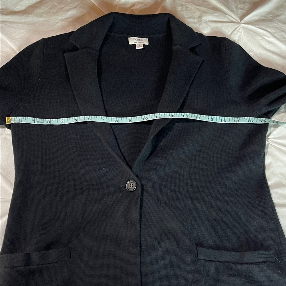 JCrew Factory Black Schoolboy Sweater Blazer - Picture 9 of 11